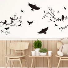 Load image into Gallery viewer, Branch Bird Silhouette Wall Stickers