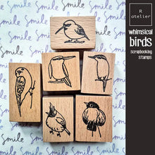 Load image into Gallery viewer, Cute Birds Wooden Stamp