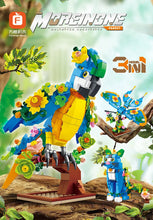Load image into Gallery viewer, T-Rex Dinosaur -Parrot Building Blocks