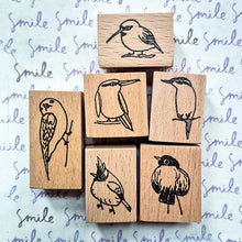 Load image into Gallery viewer, Cute Birds Wooden Stamp