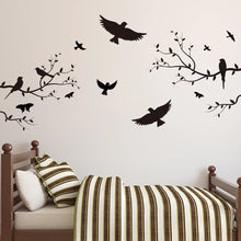 Load image into Gallery viewer, Branch Bird Silhouette Wall Stickers