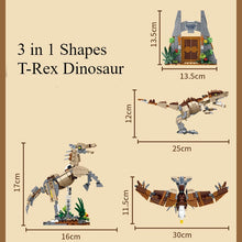 Load image into Gallery viewer, T-Rex Dinosaur -Parrot Building Blocks