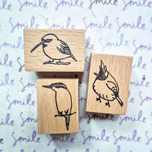 Load image into Gallery viewer, Cute Birds Wooden Stamp