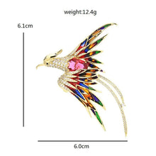 Load image into Gallery viewer, Multicolor Crystal Phoenix Brooch Pin
