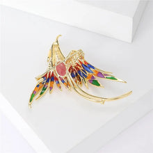 Load image into Gallery viewer, Multicolor Crystal Phoenix Brooch Pin