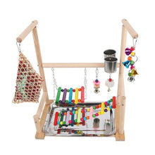 Load image into Gallery viewer, Wooden Parrot Playstand