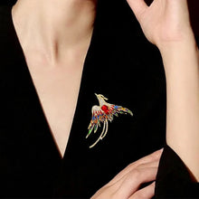 Load image into Gallery viewer, Multicolor Crystal Phoenix Brooch Pin