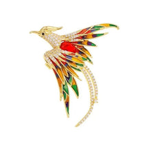 Load image into Gallery viewer, Multicolor Crystal Phoenix Brooch Pin