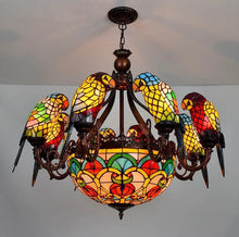 Load image into Gallery viewer, Colorful Glass Parrot Chandelier / Wall-Light
