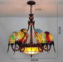 Load image into Gallery viewer, Colorful Glass Parrot Chandelier / Wall-Light
