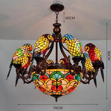 Load image into Gallery viewer, Colorful Glass Parrot Chandelier / Wall-Light
