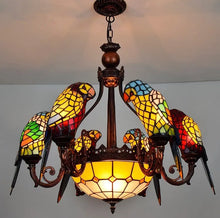 Load image into Gallery viewer, Colorful Glass Parrot Chandelier / Wall-Light
