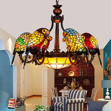 Load image into Gallery viewer, Colorful Glass Parrot Chandelier / Wall-Light

