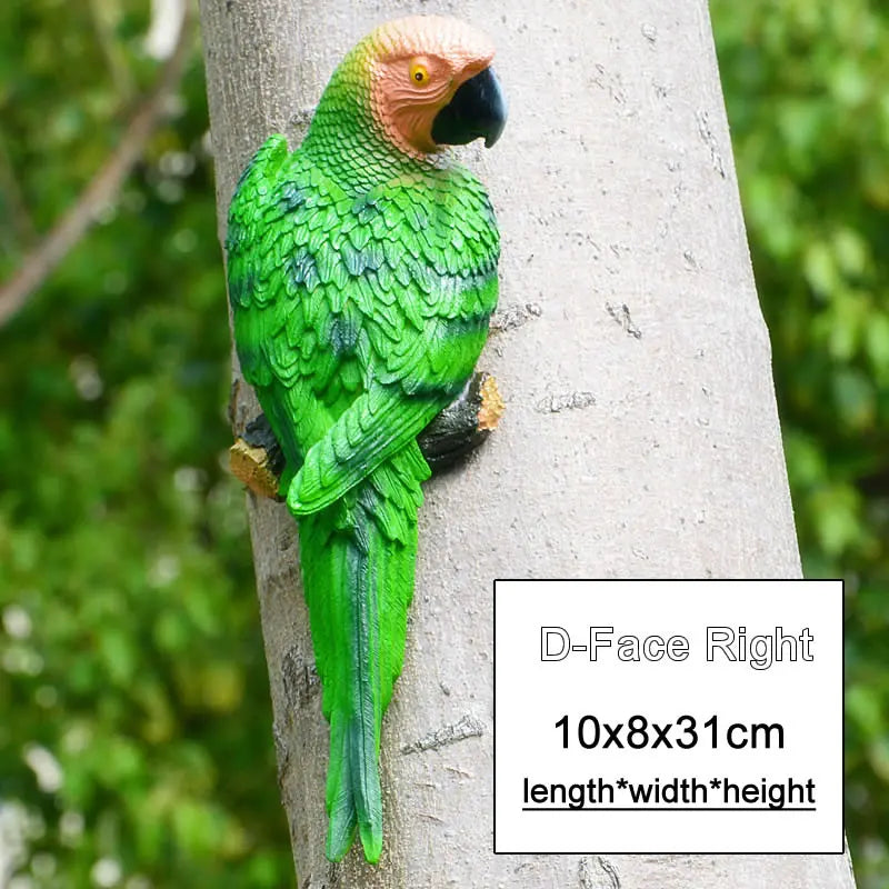 Wall mount Resin Parrot decoration