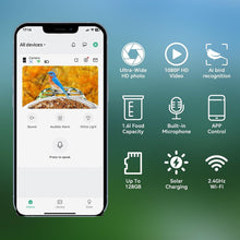 Load image into Gallery viewer, Solar Bird Feeder with Camera
