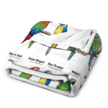 Load image into Gallery viewer, Macaws blanket bed cover
