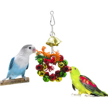 Load image into Gallery viewer, Parrot Christmas wreath with bell
