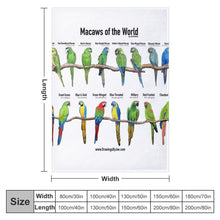 Load image into Gallery viewer, Macaws blanket bed cover
