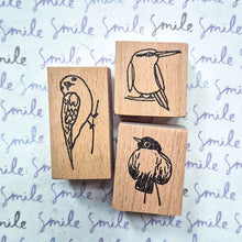 Load image into Gallery viewer, Cute Birds Wooden Stamp
