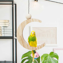 Load image into Gallery viewer, Moon-shaped Parrot Swing

