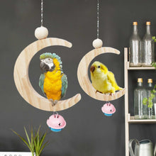 Load image into Gallery viewer, Moon-shaped Parrot Swing
