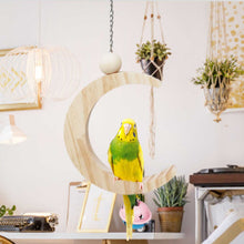 Load image into Gallery viewer, Moon-shaped Parrot Swing
