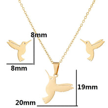 Load image into Gallery viewer, Hummingbird Earring Pendant Necklace
