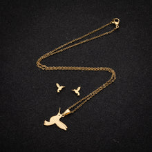 Load image into Gallery viewer, Hummingbird Earring Pendant Necklace
