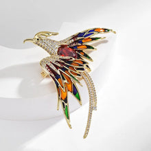 Load image into Gallery viewer, Multicolor Crystal Phoenix Brooch Pin
