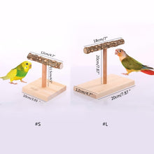 Load image into Gallery viewer, Natural Wood  T-shape Bird Stand/Branch
