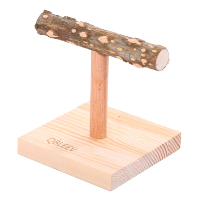 Natural Wood  T-shape Bird Stand/Branch