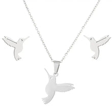 Load image into Gallery viewer, Hummingbird Earring Pendant Necklace
