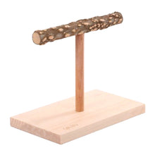 Load image into Gallery viewer, Natural Wood  T-shape Bird Stand/Branch
