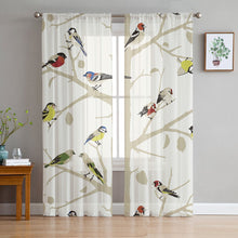 Load image into Gallery viewer, Bird branches window curtain
