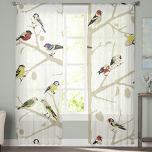 Load image into Gallery viewer, Bird branches window curtain

